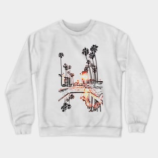 Island Sunset Refection Crewneck Sweatshirt